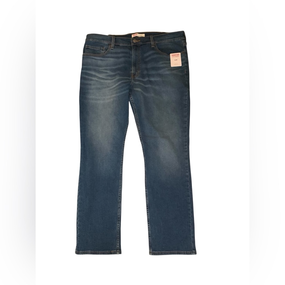 Signature by Levi Strauss Men's Slim Blue Jeans